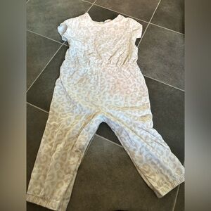 Old Navy Cream and Tan Patterned jumpsuit